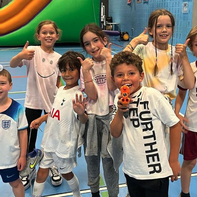 Bunch of children at a summer camp in london