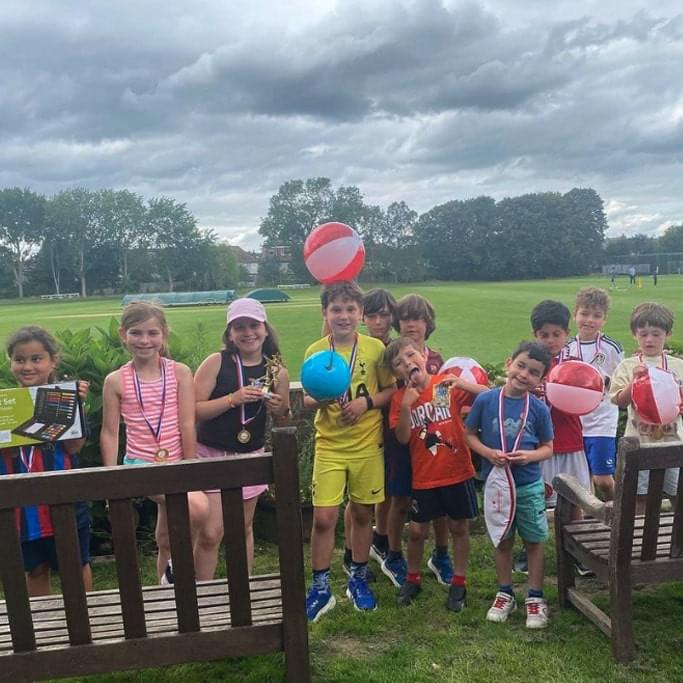 Bunch of children at a summer holiday camp in london